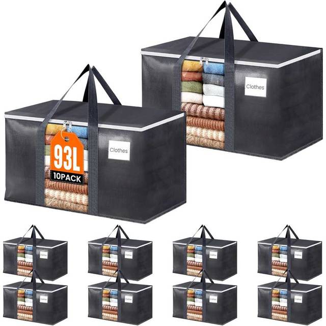 10-Pack HomeHacks 93L Storage/Moving Bags