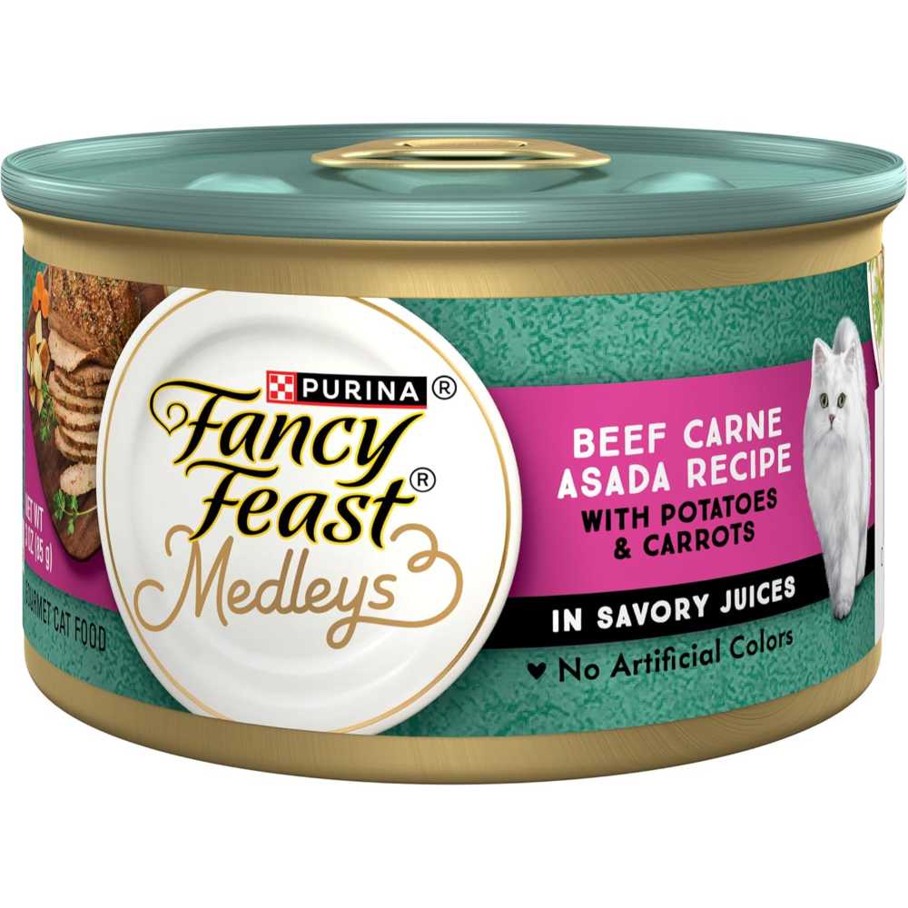 24-Pack Purina Fancy Feast Medleys Wet Cat Food, 3 oz. (Beef Carne Asada)