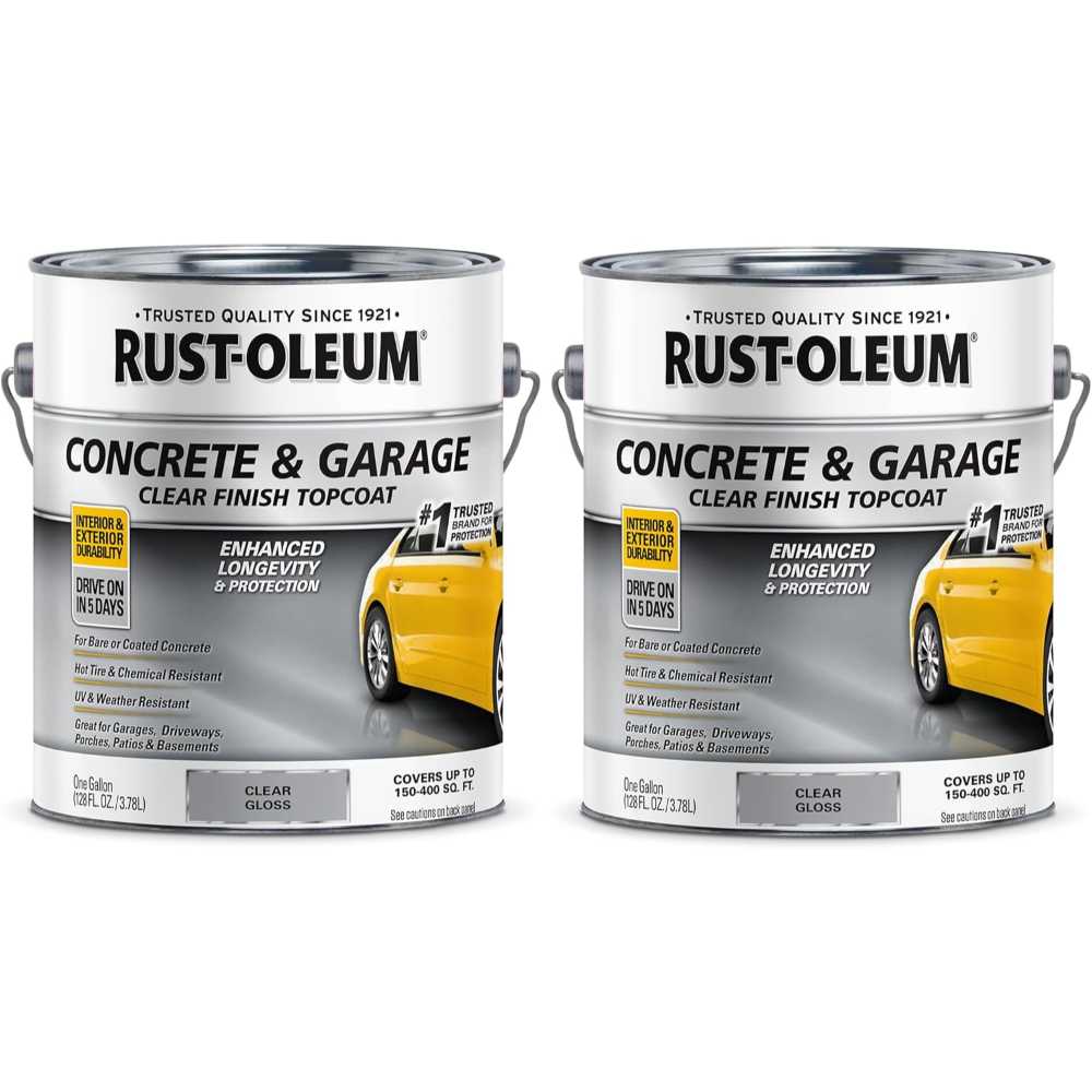 2-Pack Rust-Oleum Concrete & Garage Clear Finish Topcoat, 1 gal.