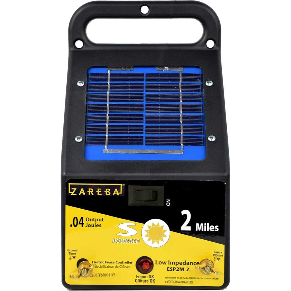Zareba 2-Mile Solar Powered Low Impedance Electric Fence Charger