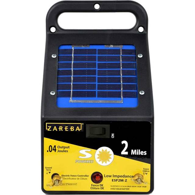 Zareba 2-Mile Solar Powered Low Impedance Electric Fence Charger