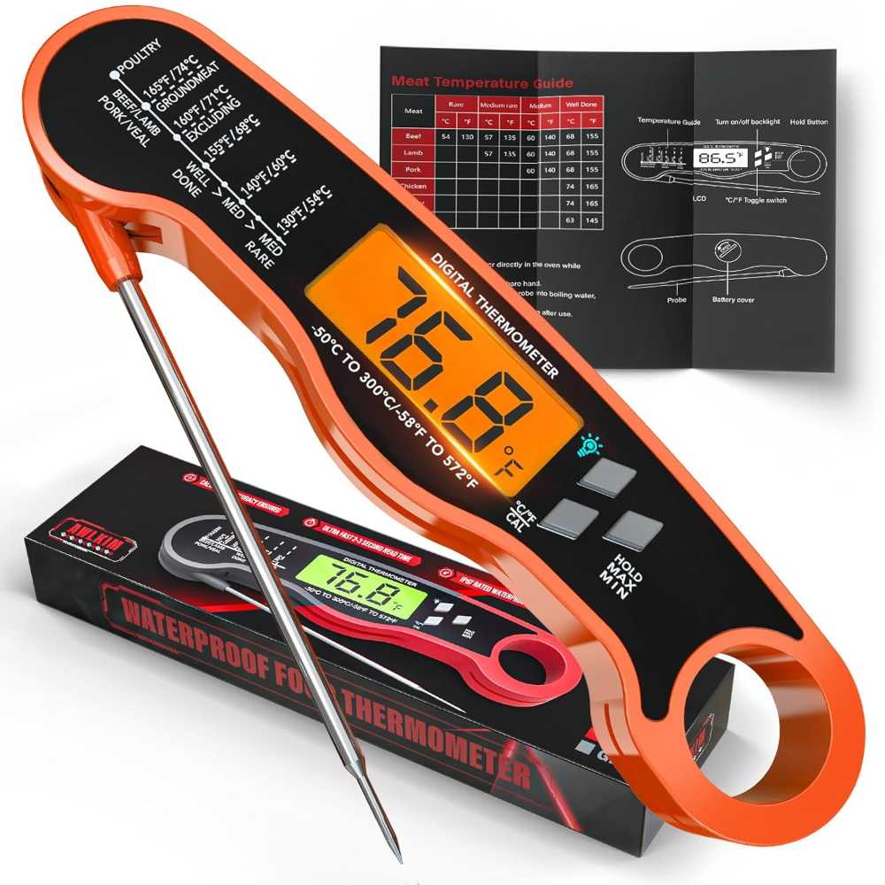 Awlkim Instant-Read Digital Meat Thermometer