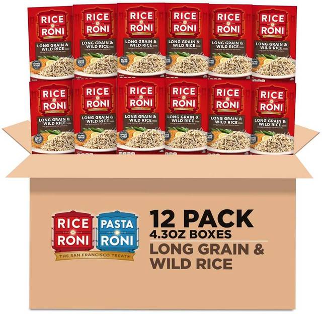 12-Pack Rice-A-Roni Long Grain & Wild Rice, 4.3 oz.