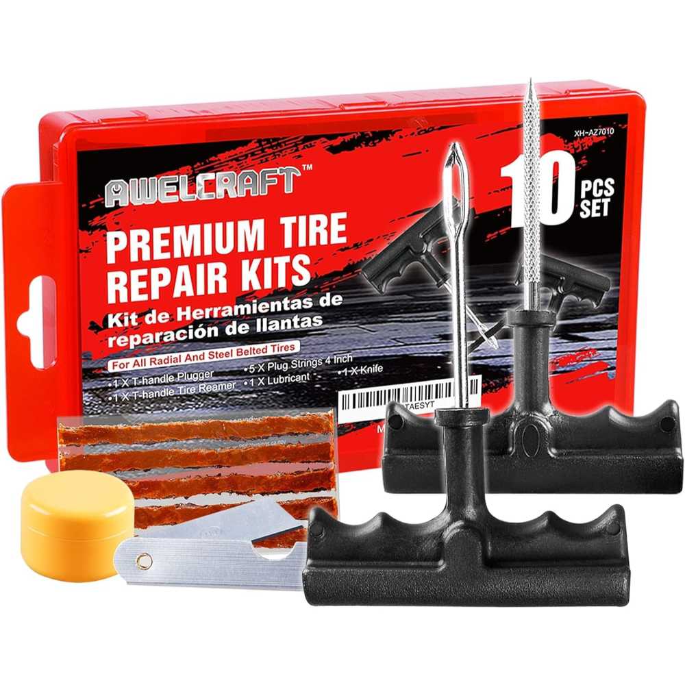 Awelcraft 10-Piece Flat Tire Plug Kit