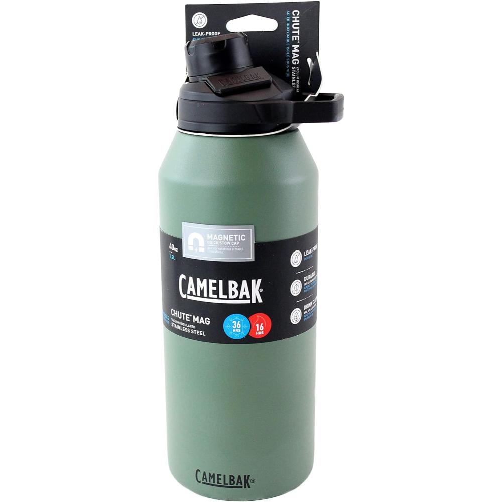 CamelBak Chute Mag Vacuum Insulated Stainless Steel Water Bottle, 40 oz. (Moss)