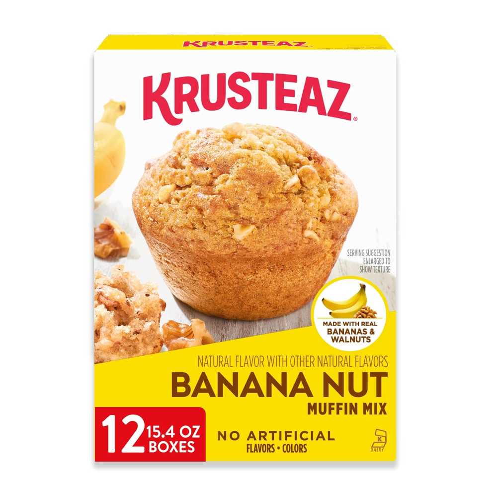 12-Pack Krusteaz Banana Nut Muffin Mix, 15.4 oz.