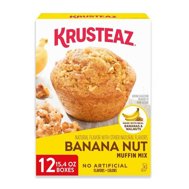 12-Pack Krusteaz Banana Nut Muffin Mix, 15.4 oz.