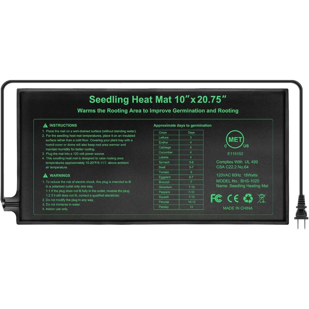 RC SLL 10" x 20.75" Waterproof Seedling Heat Mat