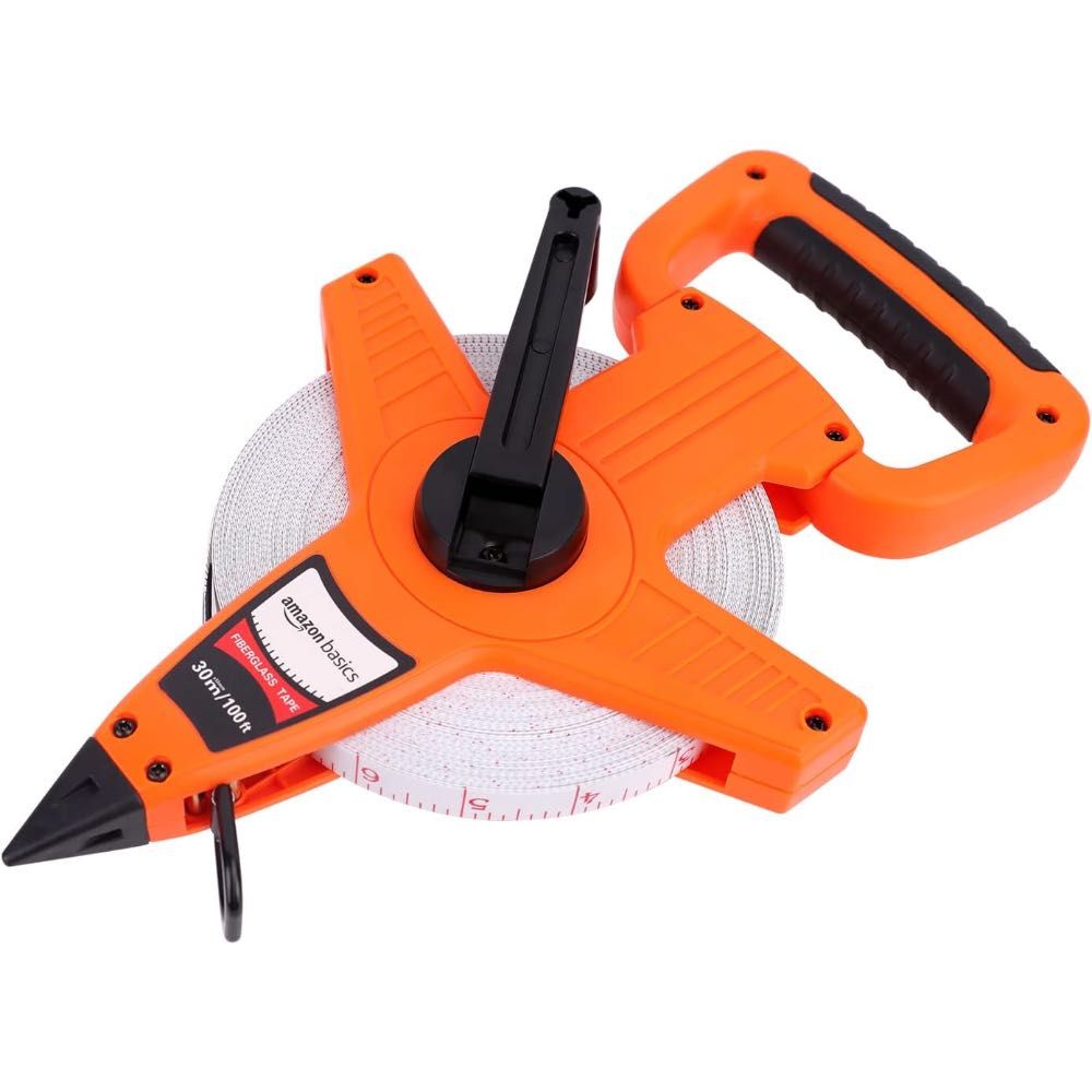 Amazon Basics 1/2" x 100' Open Reel Measuring Tape