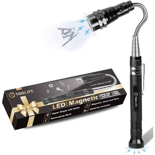 Toolife 22" Telescoping Magnetic Pickup Tool w/ LED Light