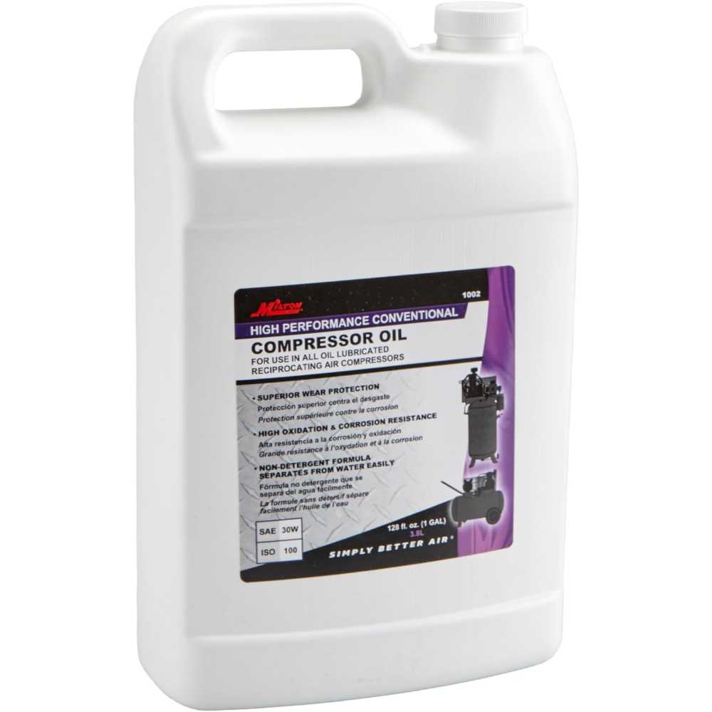 Milton High Performance Conventional Air Compressor Oil, 1 gal.