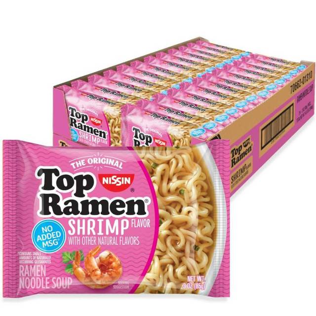 24-Pack Nissin Top Ramen Noodle Soup, 3 oz. (Shrimp)