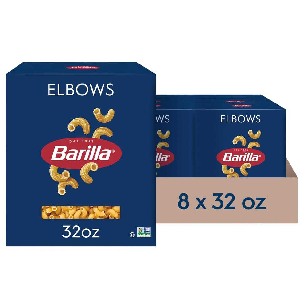 8-Pack Barilla Elbows Pasta, 32 oz.