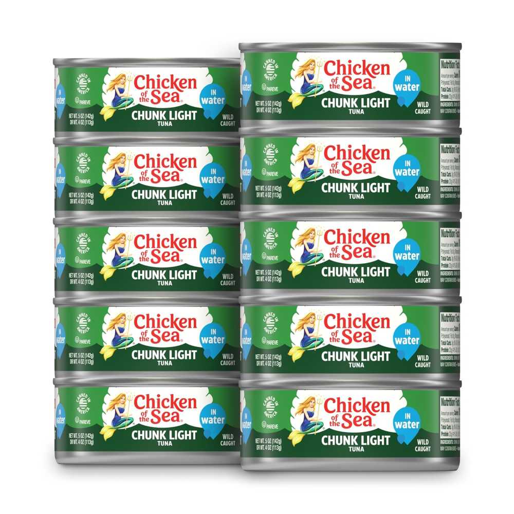 10-Pack Chicken of the Sea Chunk Light Tuna in Water, 5 oz.