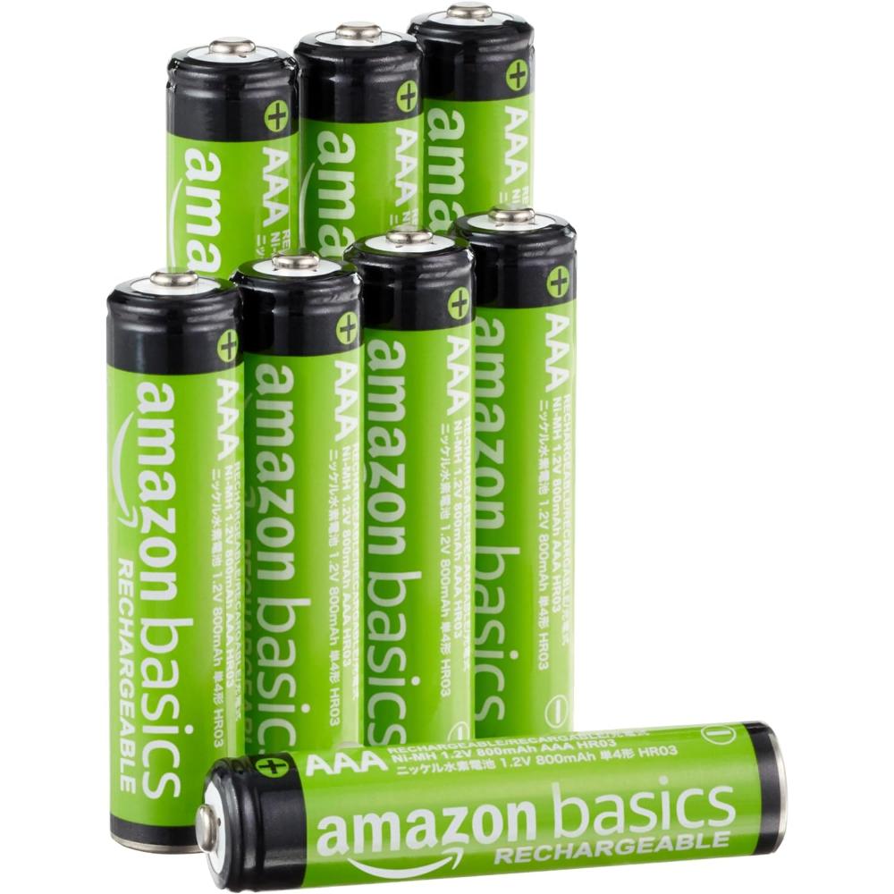 8-Pack Amazon Basics Rechargeable AAA (800 mAh)