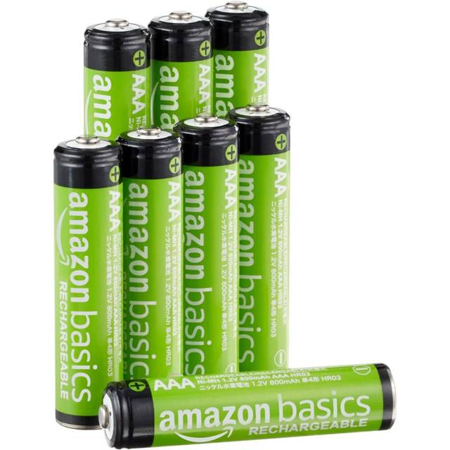 8-Pack Amazon Basics Rechargeable AAA (800 mAh)