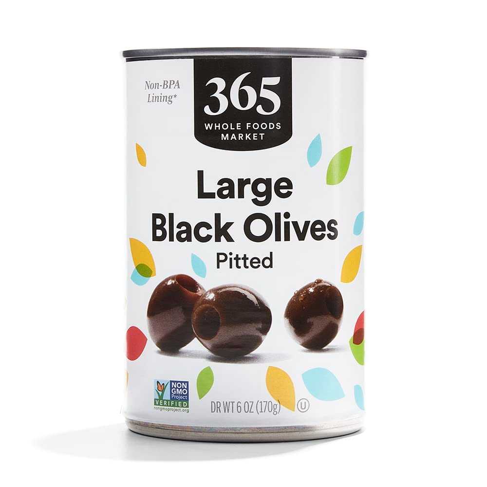 Whole Foods Market Ripe Large Pitted Olives, 6 oz.