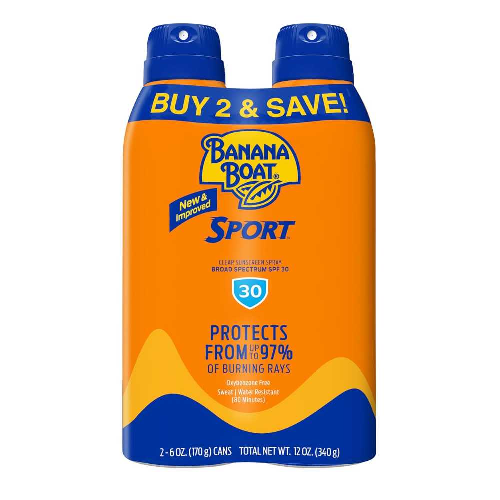 2-Pack Banana Boat Sport Ultra SPF 30 Sunscreen Spray, 6 oz.