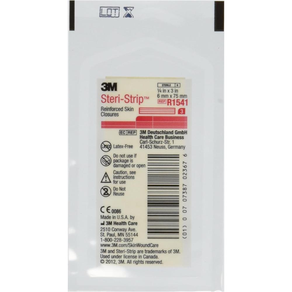 30-Pack 3M Steri Strip Skin Closures (1/4'' x 3')