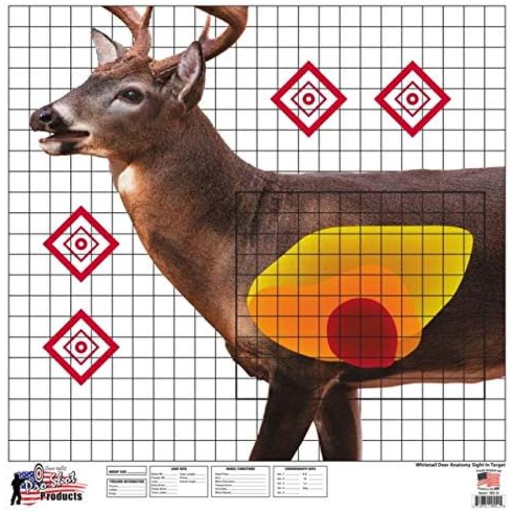 5-Pack Pro-Shot 25" x 25" Whitetail Deer Sight-in Target