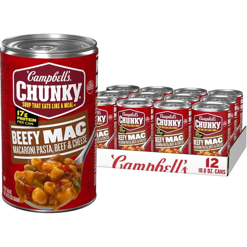 12-Pack Campbell’s Chunky Beefy Mac Soup, 18.8 oz.