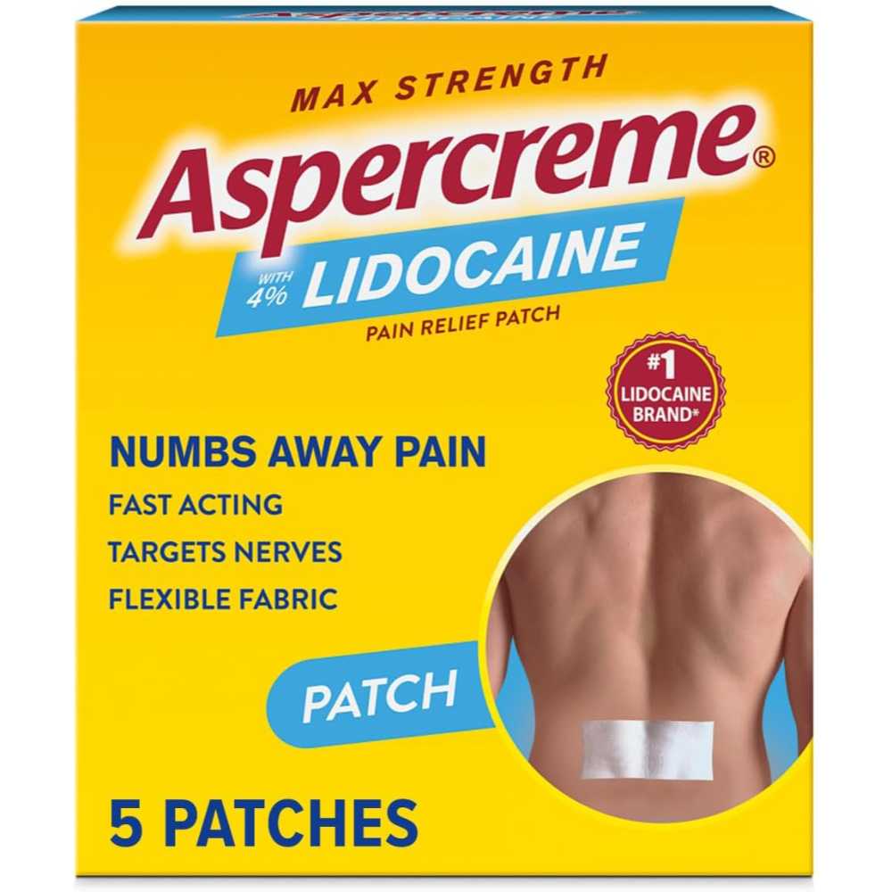 5-Pack Aspercreme Max Strength Lidocaine Pain Relief Patch