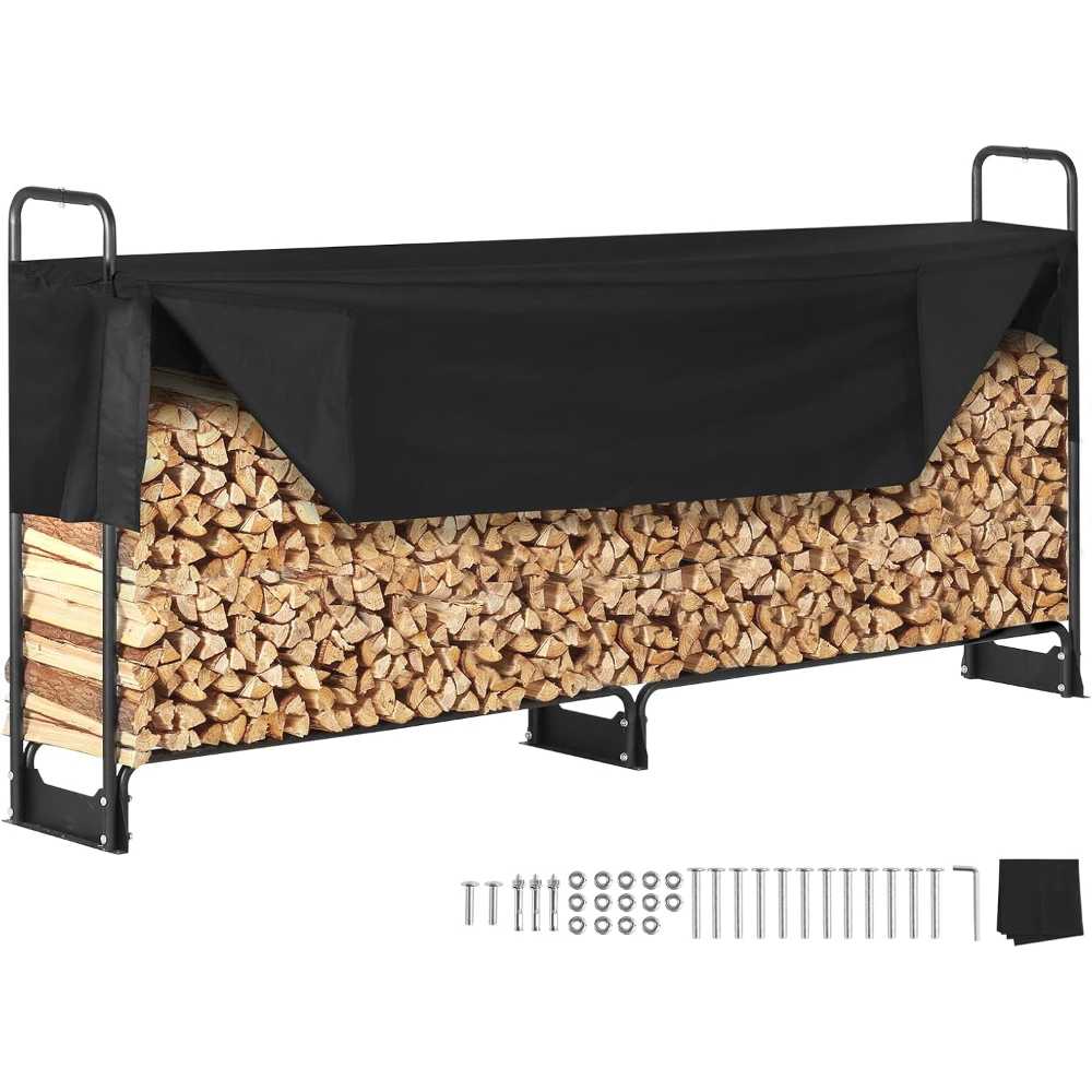 Vevor 8.5' Firewood Rack w/ Cover