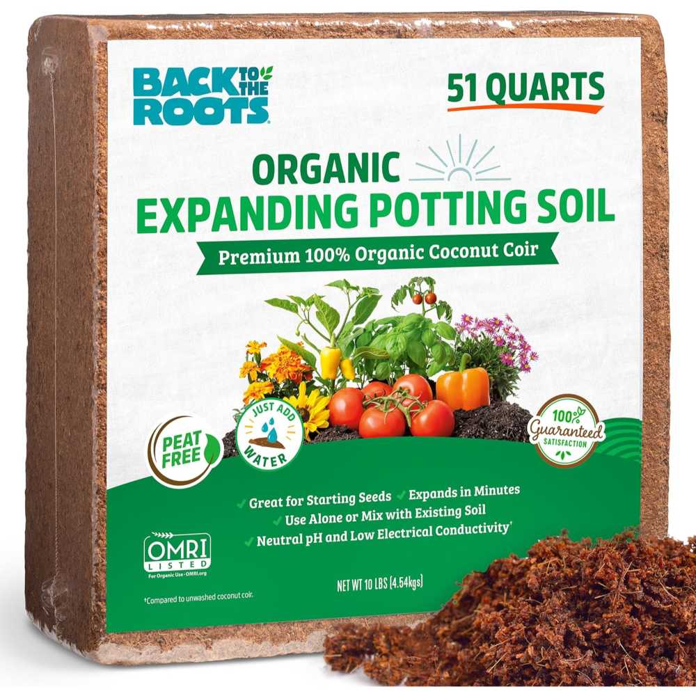 Back to the Roots Organic Coco Coir Potting Soil, 10 lb.