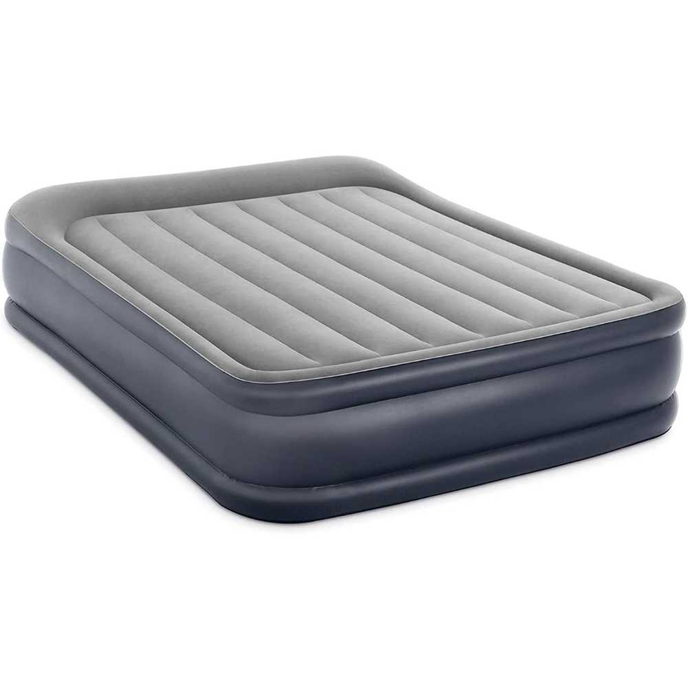 Intex Dura-Beam Plus Deluxe Pillow Rest 16.5" Air Mattress w/ Built-in Electric Pump (Queen)