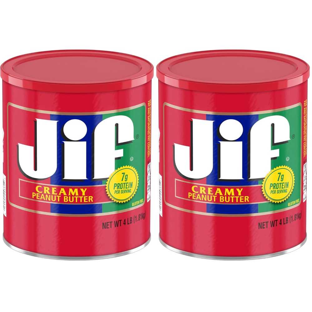 2-Pack Jif Creamy Peanut Butter, 4 lb.