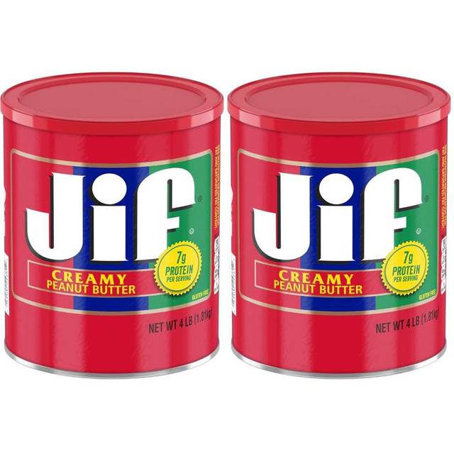 2-Pack Jif Creamy Peanut Butter, 4 lb.