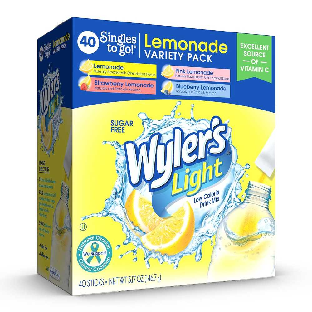 160-Pack Wyler's Light Drink Mix (Lemonade Variety Pack)