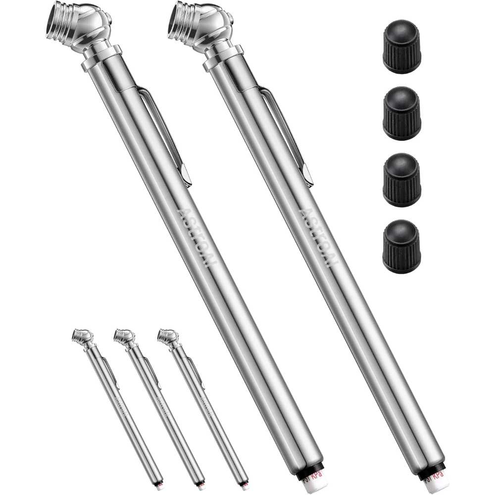 2-Pack AstroAI 75PSI Pencil Tire Pressure Gauge