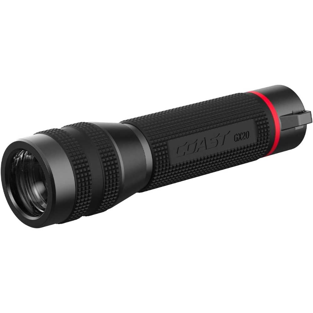 Coast GX20 1200-Lumen Flashlight w/ 4x AAA Batteries