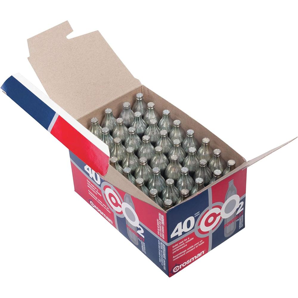 40-Pack Crosman 12g CO2 Cartridge for Air Rifles and Pistols