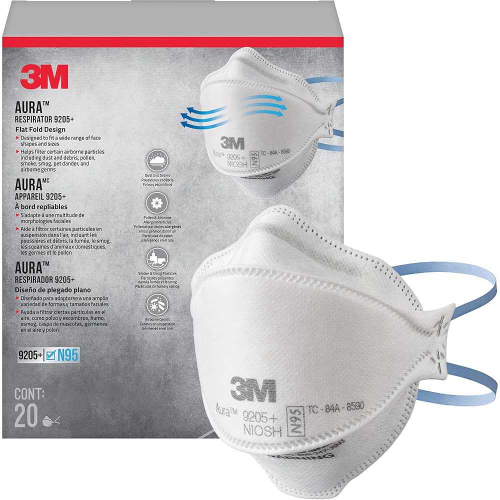 20-Pack 3M Aura 9205+ N95 Particulate Respirators