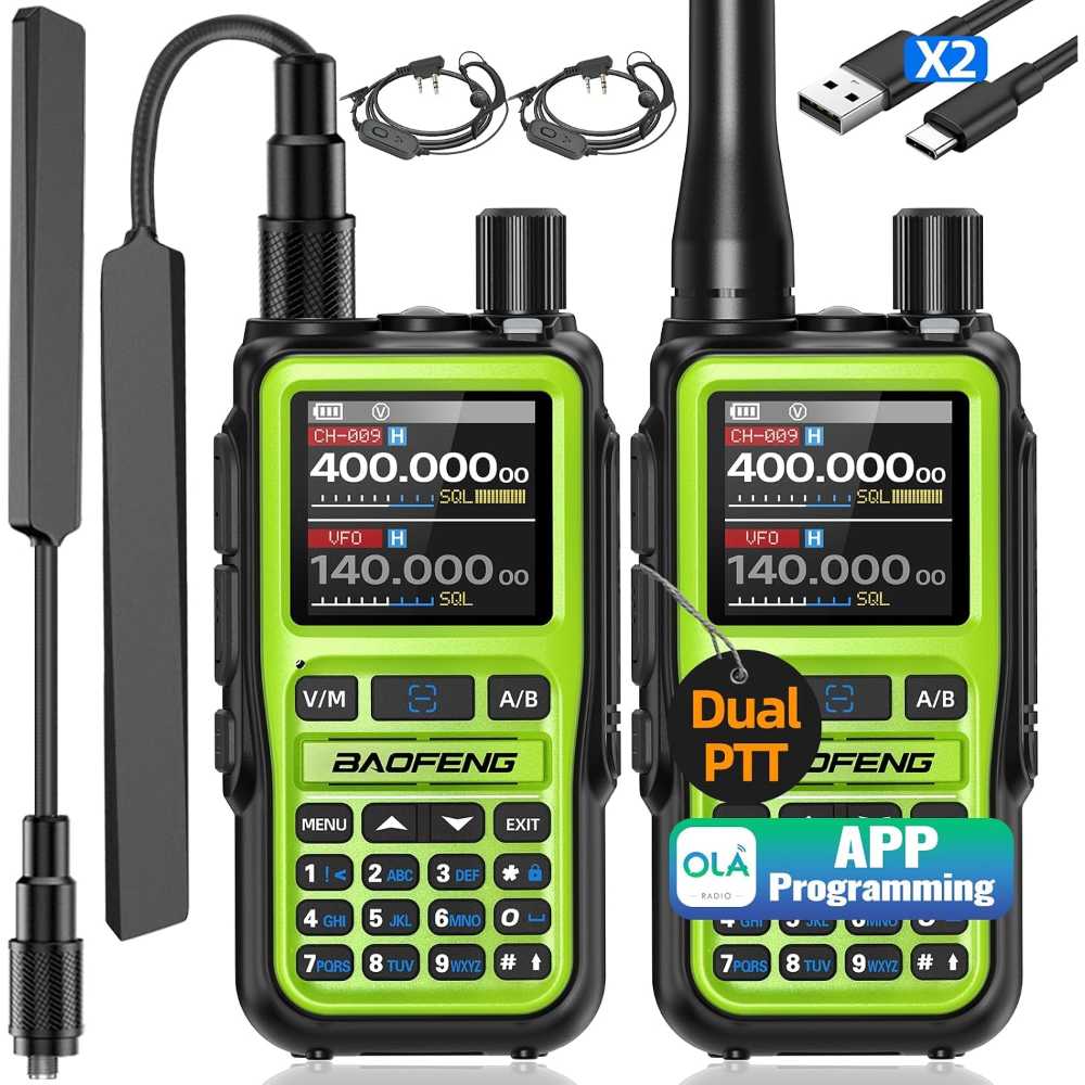 2-Pack Baofeng UV-5R Mini Ham Radio Kits w/ High-Gain Antennas