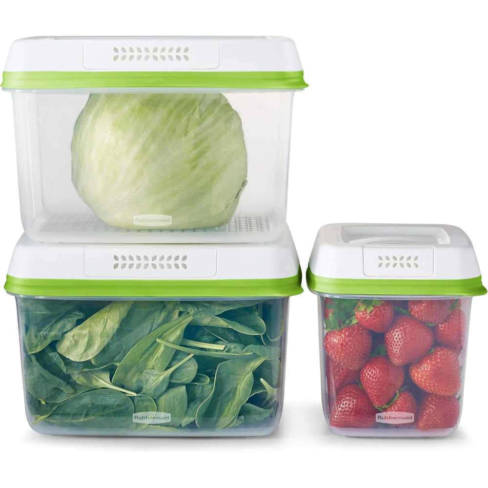 3-Pack Rubbermaid FreshWorks Produce Saver (Medium + Large)