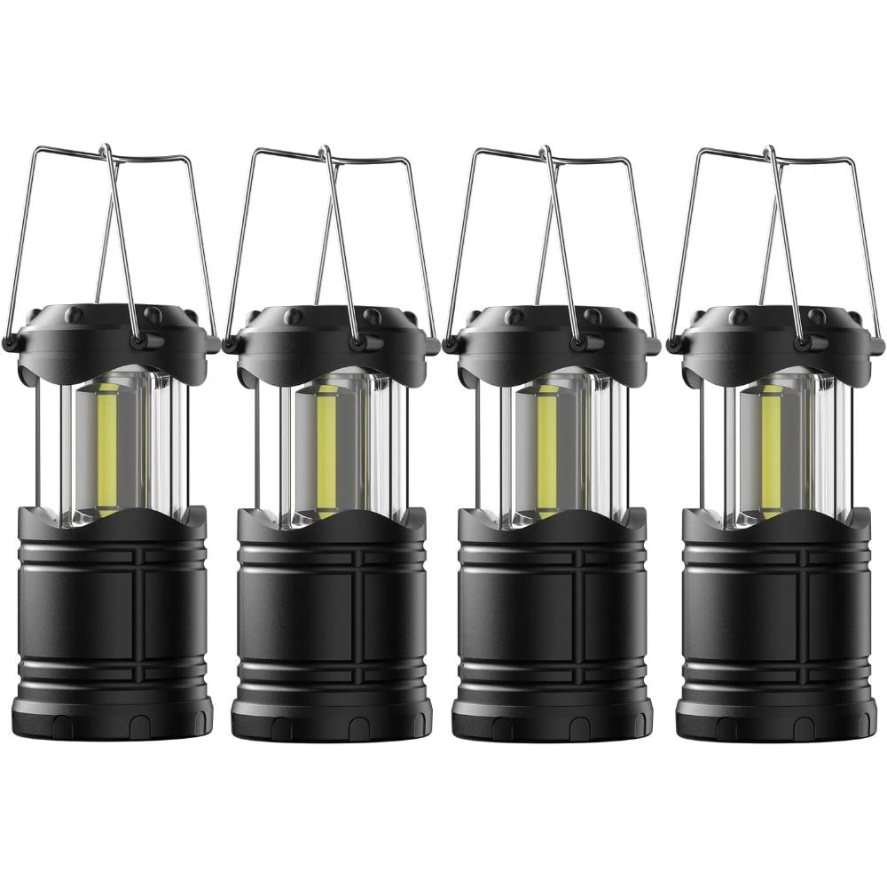 4-Pack Lichamp Collapsible LED Camping Lanterns