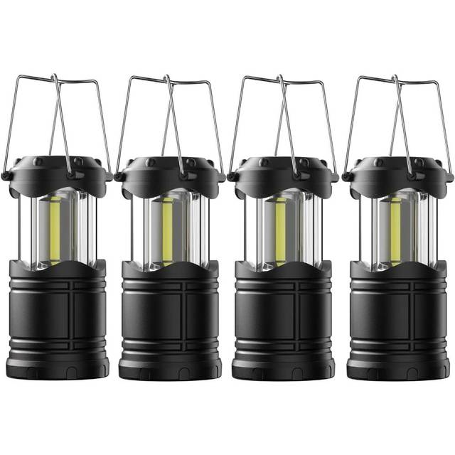 4-Pack Lichamp Collapsible LED Camping Lanterns