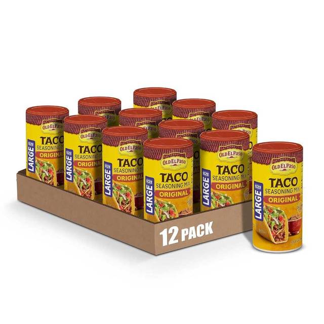 12-Pack Old El Paso Original Taco Seasoning Large Size, 6.25 oz.