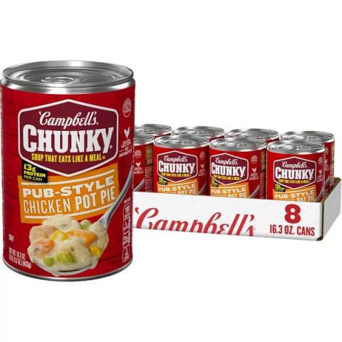 8-Pack Campbell’s Chunky Pub-Style Chicken Pot Pie Soup, 16.3 oz.
