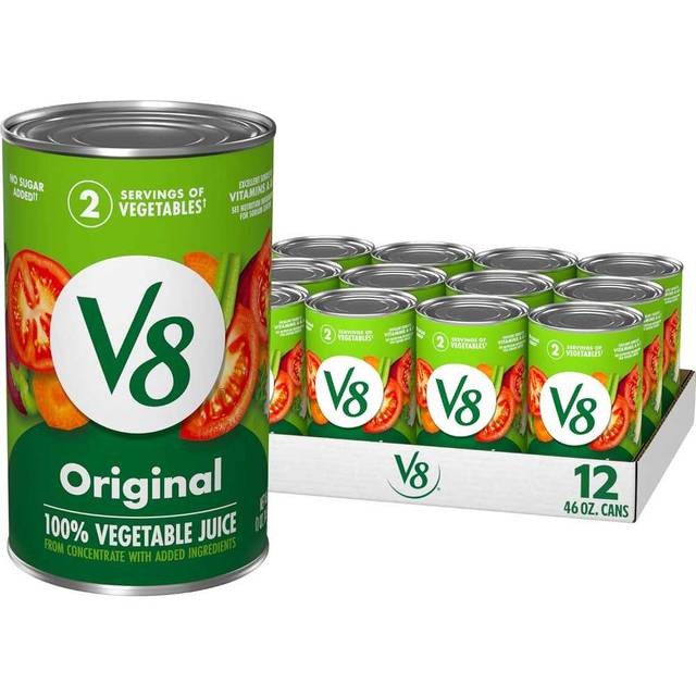 12-Pack V8 Canned Original 100% Vegetable Juice, 46 oz. ($1.62/Can)