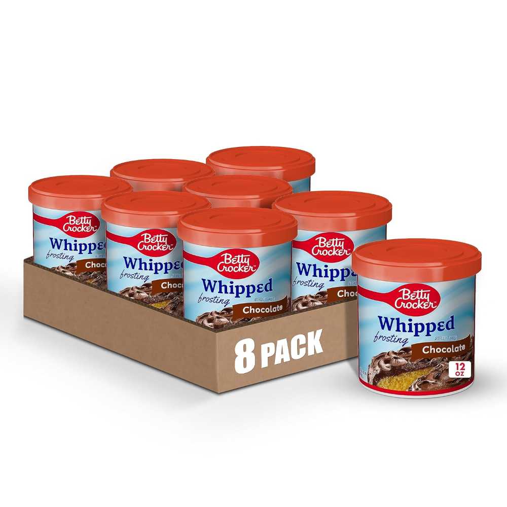 8-Pack Betty Crocker Whipped Chocolate Frosting, 12 oz.