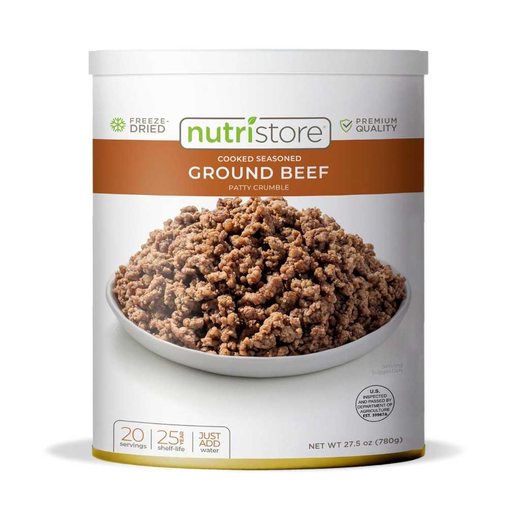 Nutristore Freeze Dried Ground Beef Can