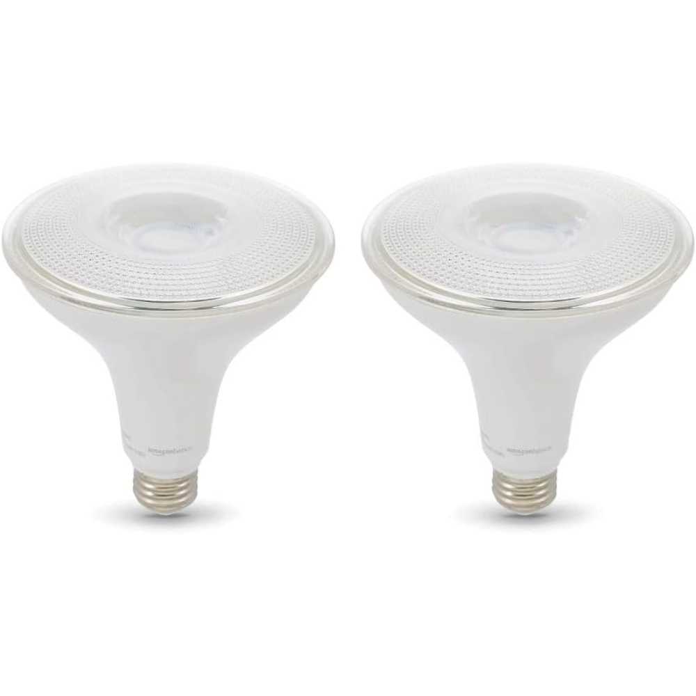 2-Pack Amazon Basics PAR38 Dusk to Dawn Sensor LED Light Bulb