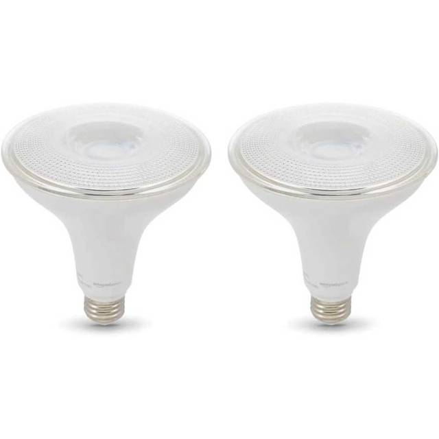 2-Pack Amazon Basics PAR38 Dusk to Dawn Sensor LED Light Bulb