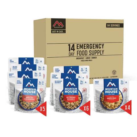 Mountain House 14-Day Emergency Food Supply (42 Meal Pouches)