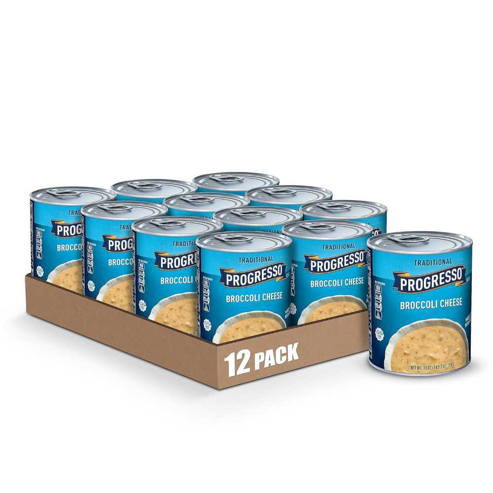 12-Pack Progresso Traditional Broccoli Cheese Soup, 18 oz.