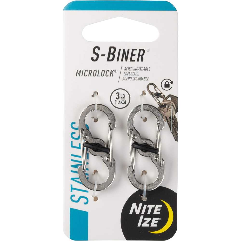 2-Pack Nite Ize S-Biner Stainless Steel MicroLock